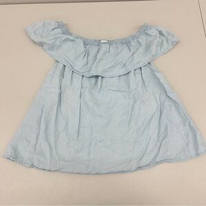 Old Navy Light Blue Gathered Top size L